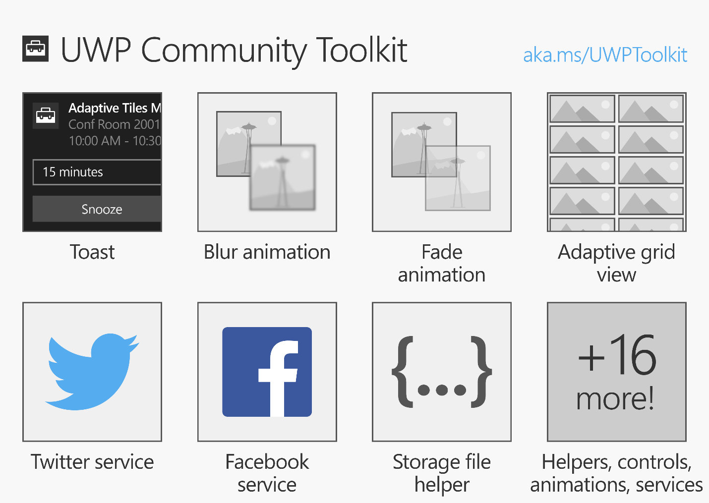 Microsoft just released UWP Community Toolkit - Collection of helper functions, custom controls, and app services